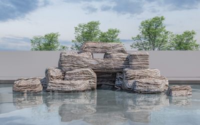 新中式假山石头 景观石 假山 片石 条石